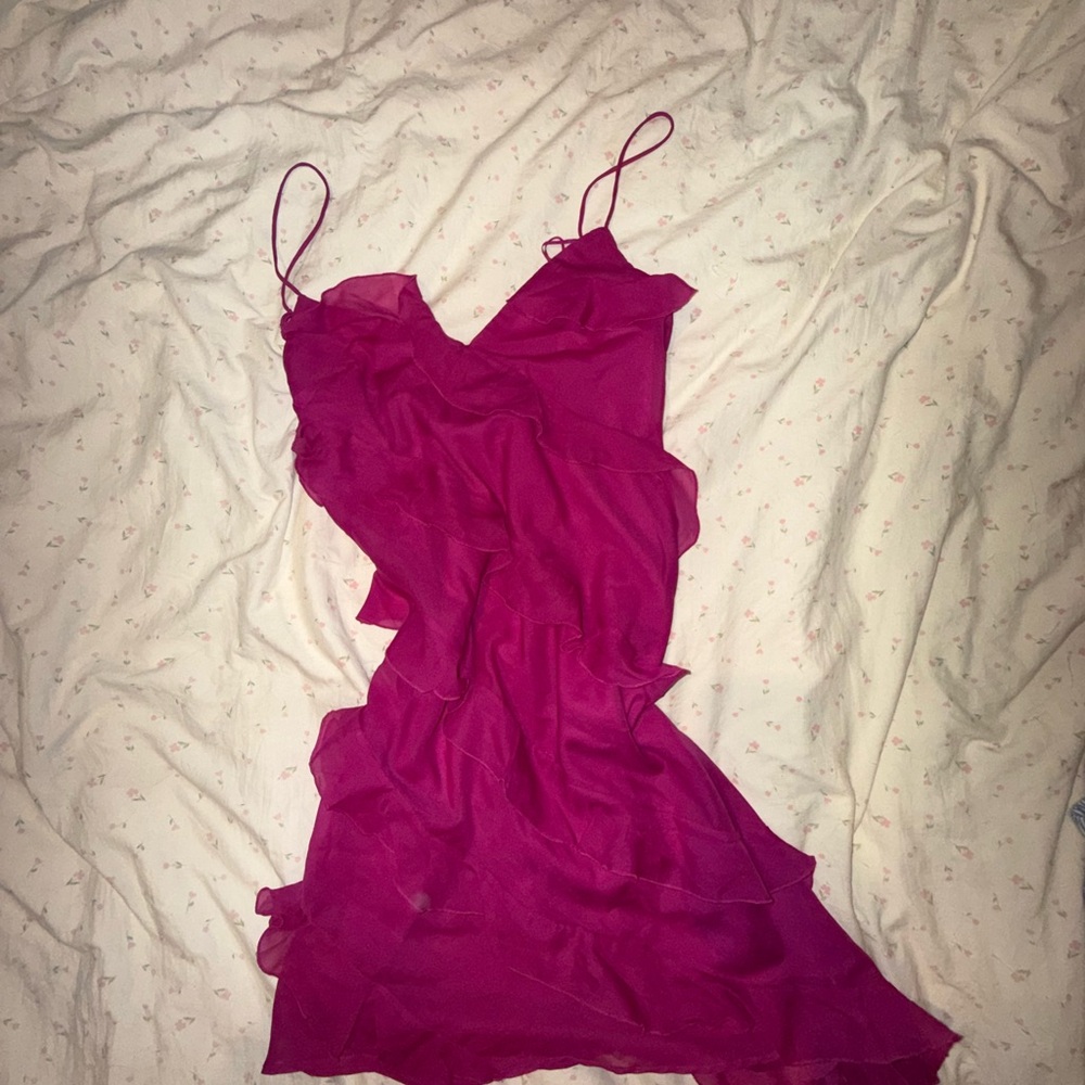Abercrombie & Fitch Vibrant Pink mini dress